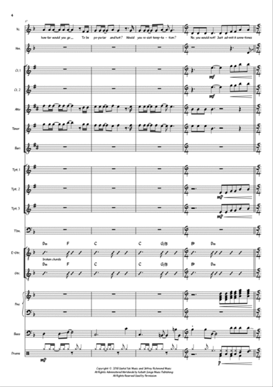 A Cautionary Tale Jazz Ensemble scores gallery preview page 4