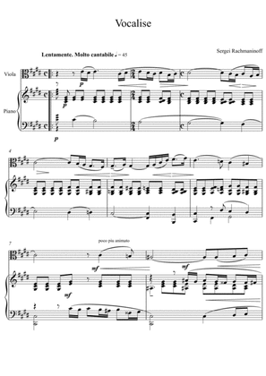 Sergei Rachmaninoff - Vocalise (Viola Solo)