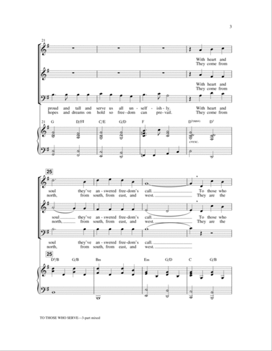 To Those Who Serve 3-Part scores gallery preview page 3