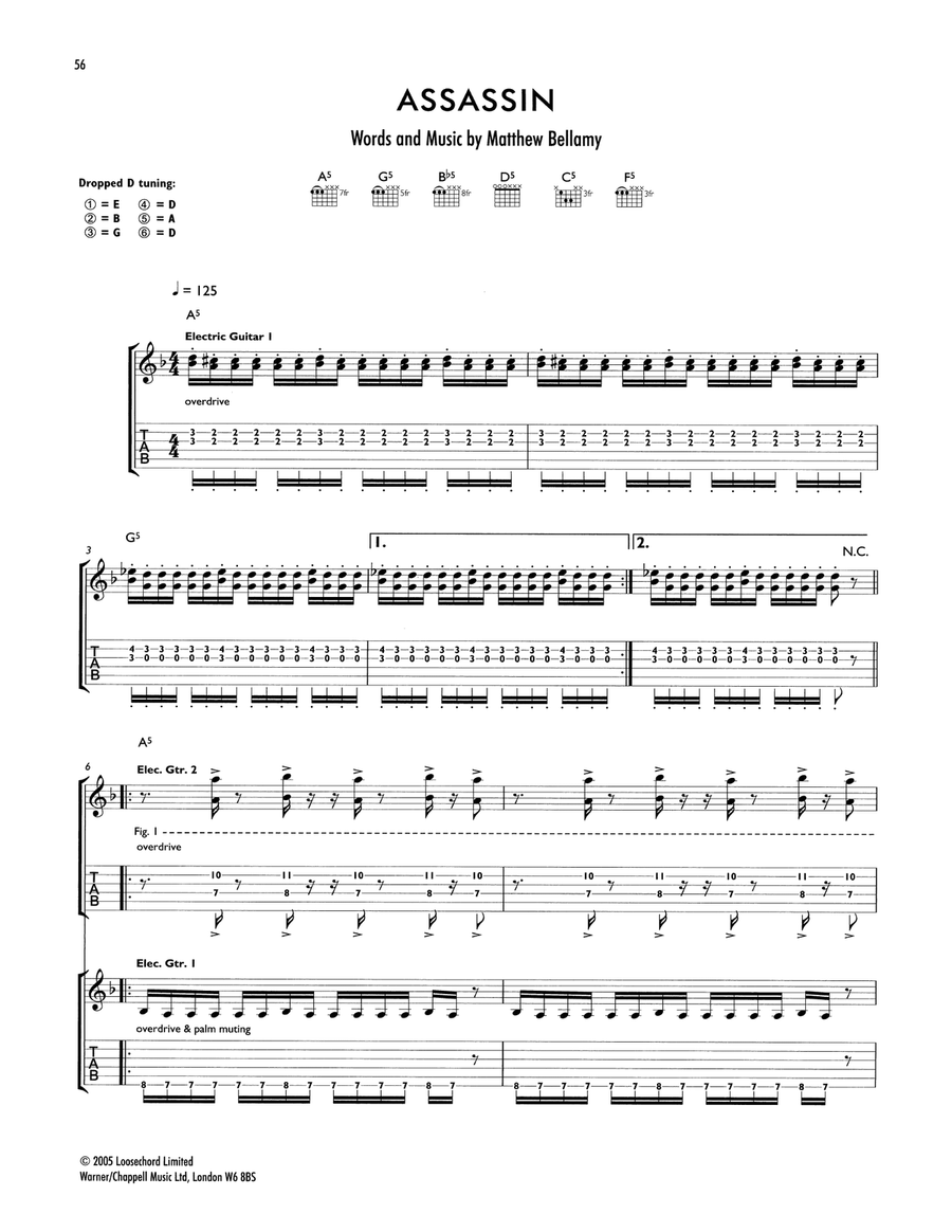 Assassin Assassin Acoustic Guitar scores gallery preview page 1
