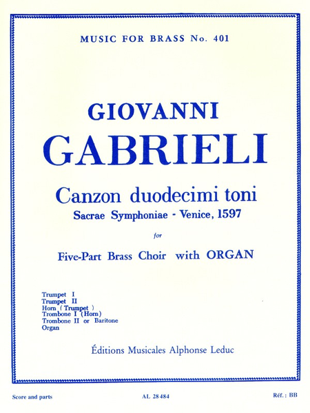 Canzon Duodecimi Toni - Brass Quintet/Organ