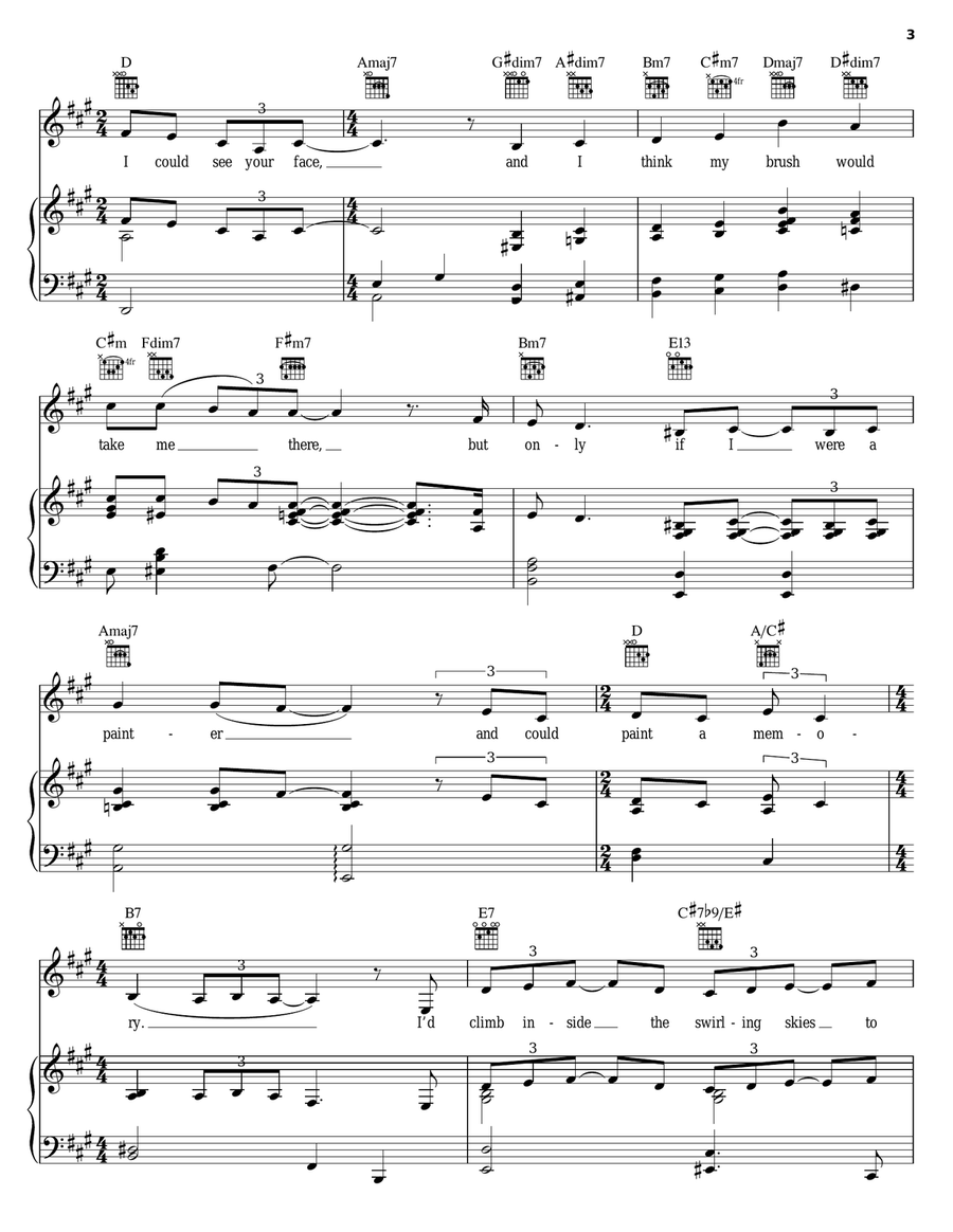 Painter Song Painter Song Piano, Vocal, Guitar scores gallery preview page 3