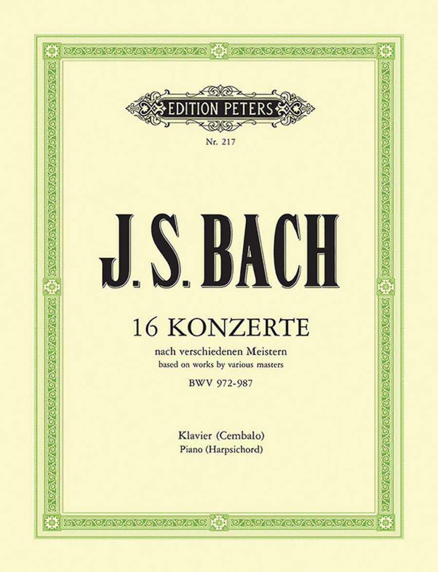 Concerti after Other Composers (16)(Complete in 1 Volume)