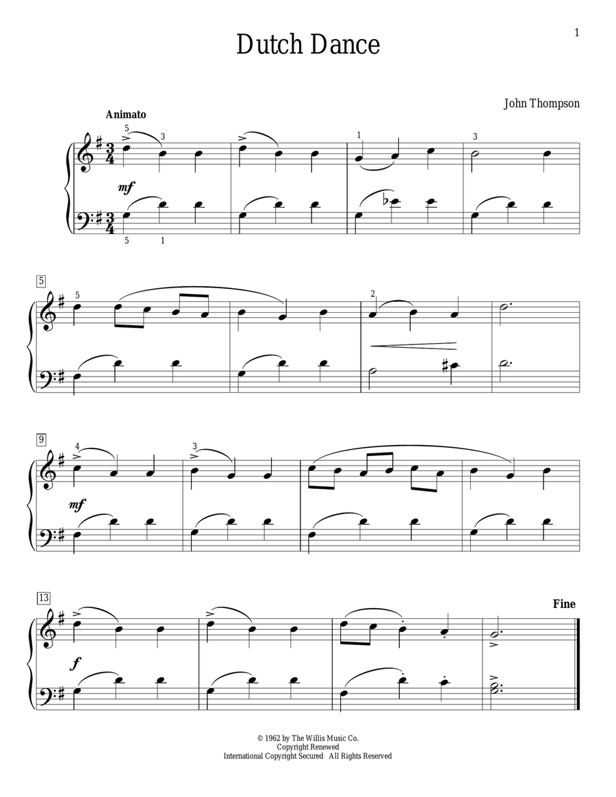 Dutch Dance Piano Method scores gallery preview page 1