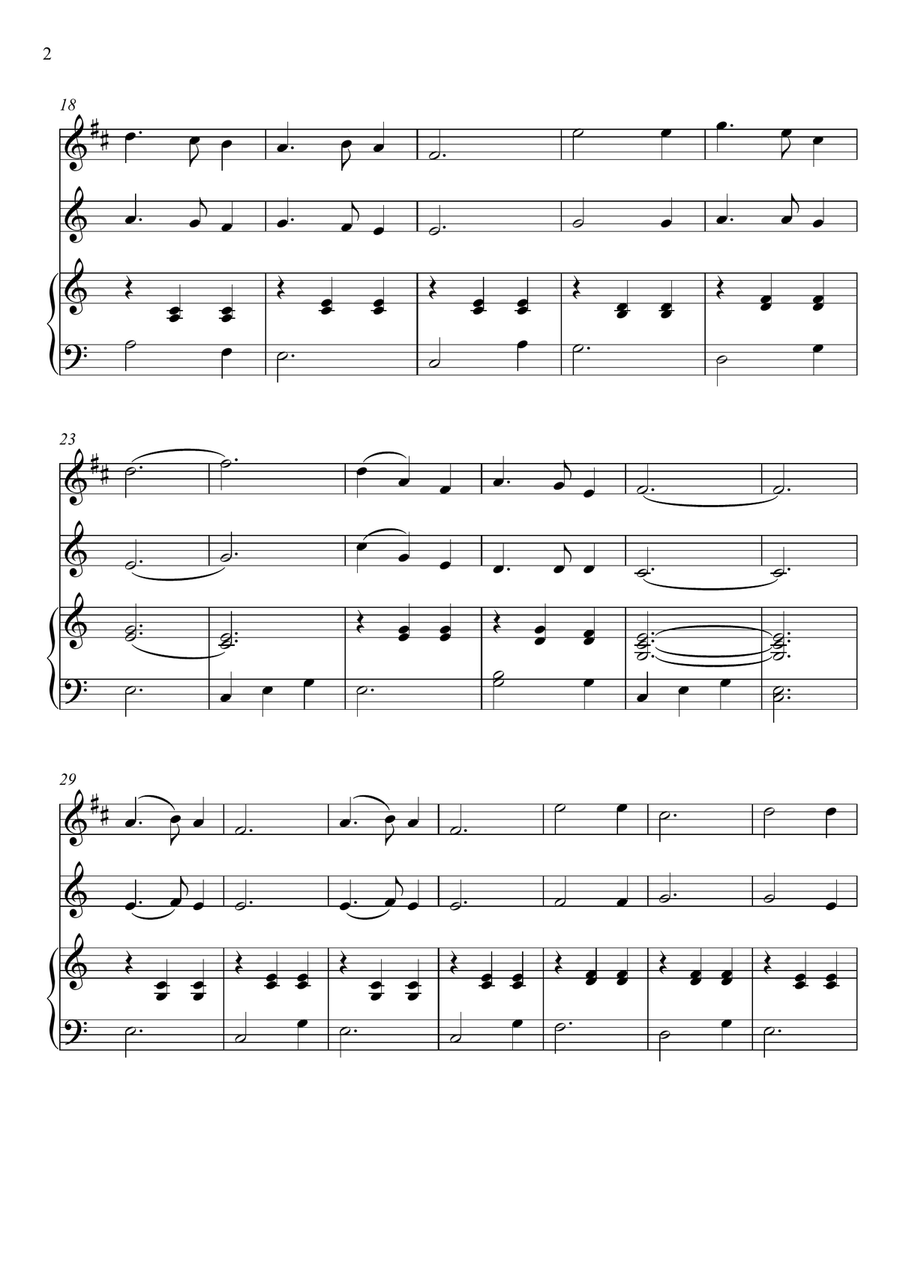 Franz Gruber - Silent Night (Trumpet and Violin Duet) Franz Gruber - Silent Night (Trumpet and Violin Duet) Small Ensemble scores gallery preview page 2