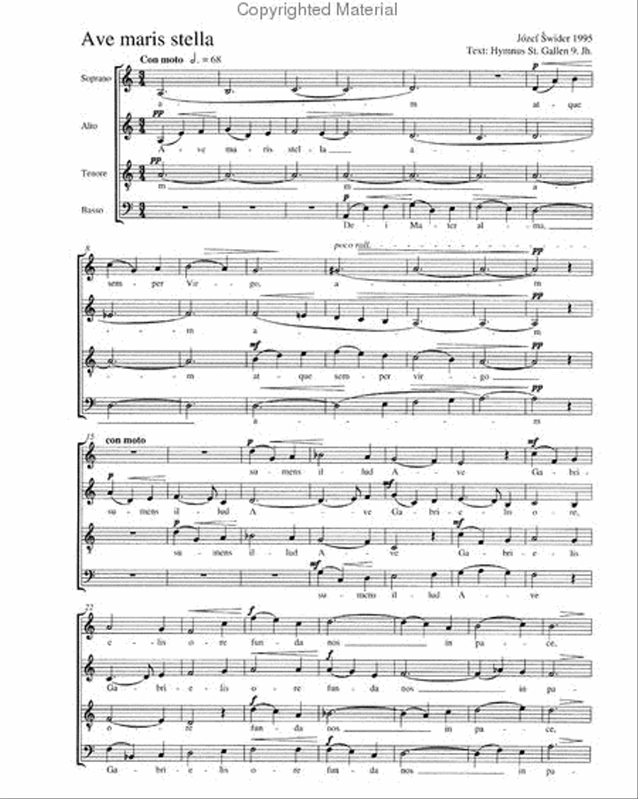 Ave maris stella (Ave maris stella (Ave, Stern der Meere)) 4-Part scores gallery preview page 2
