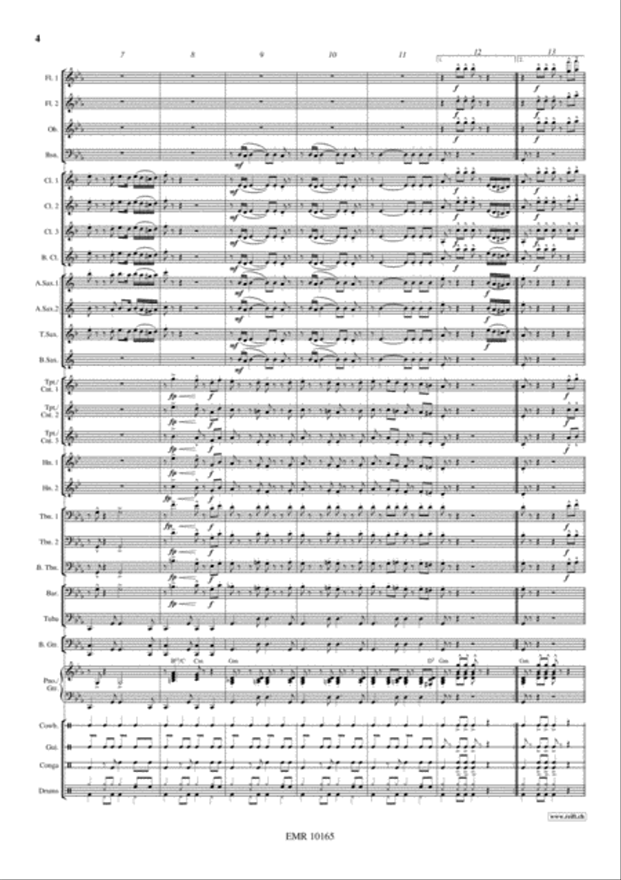 Rondo Alla Cubana Concert Band scores gallery preview page 5