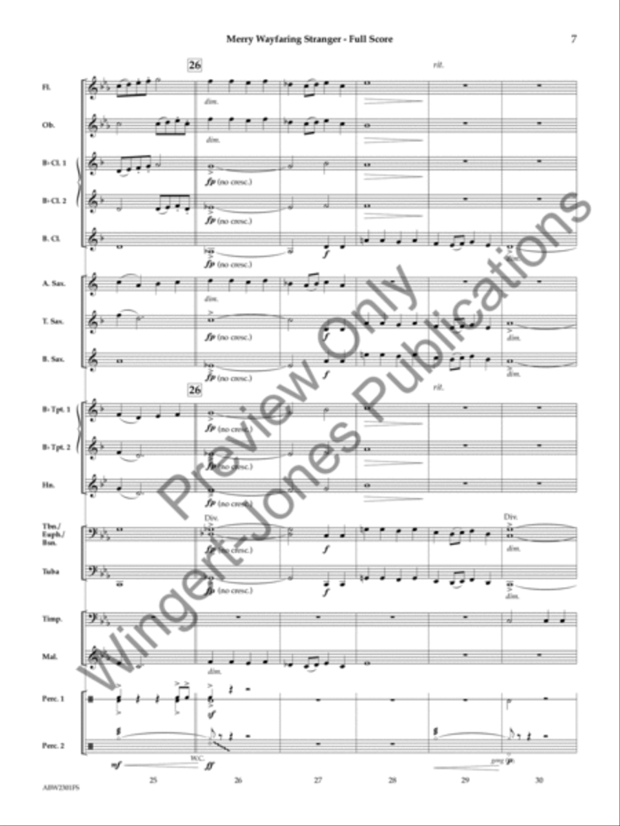 Merry Wayfaring Stranger Merry Wayfaring Stranger Concert Band scores gallery preview page 8