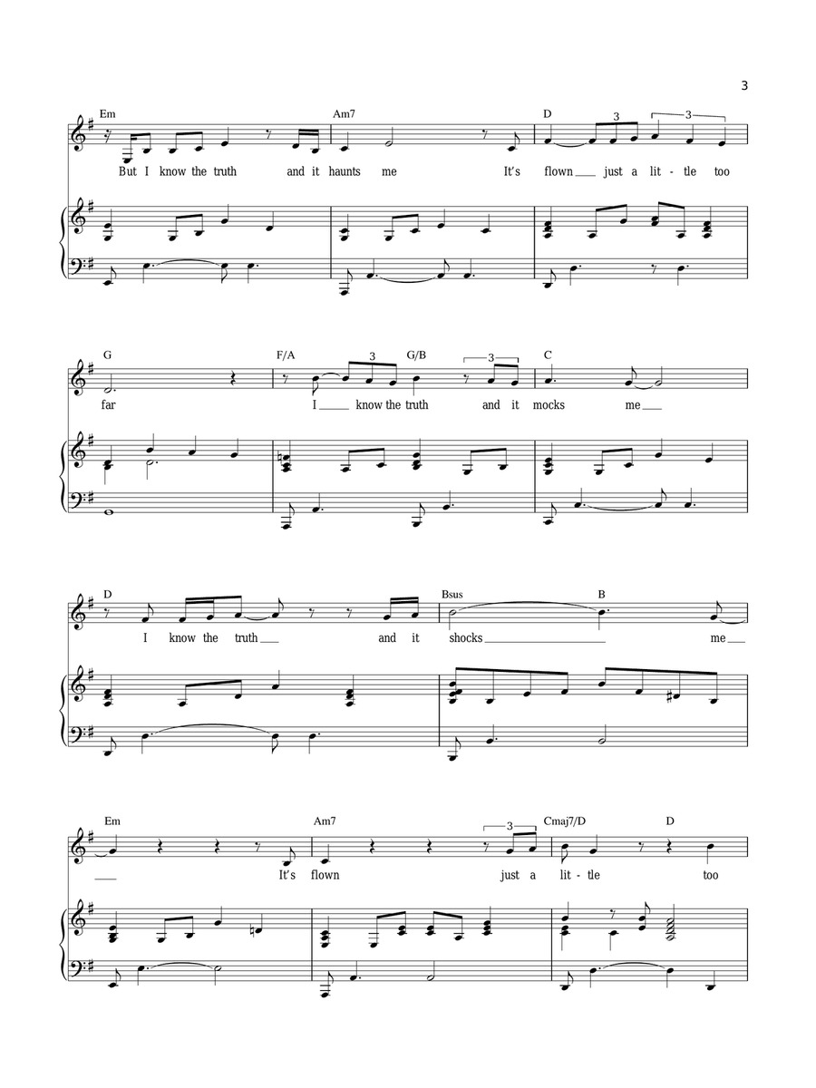I Know The Truth Piano, Vocal scores gallery preview page 3