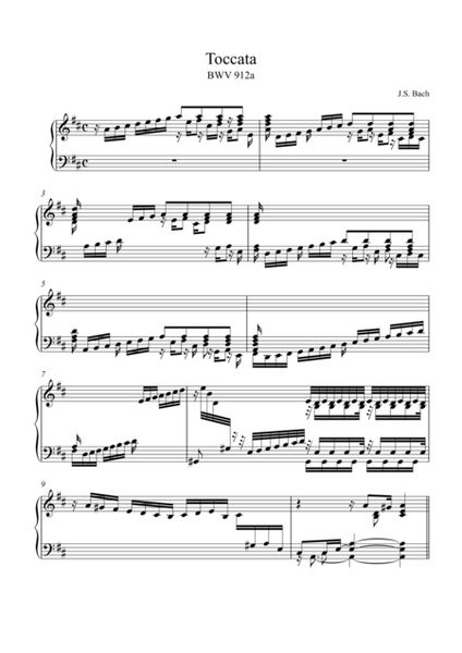 Toccata in D Major, BWV 912