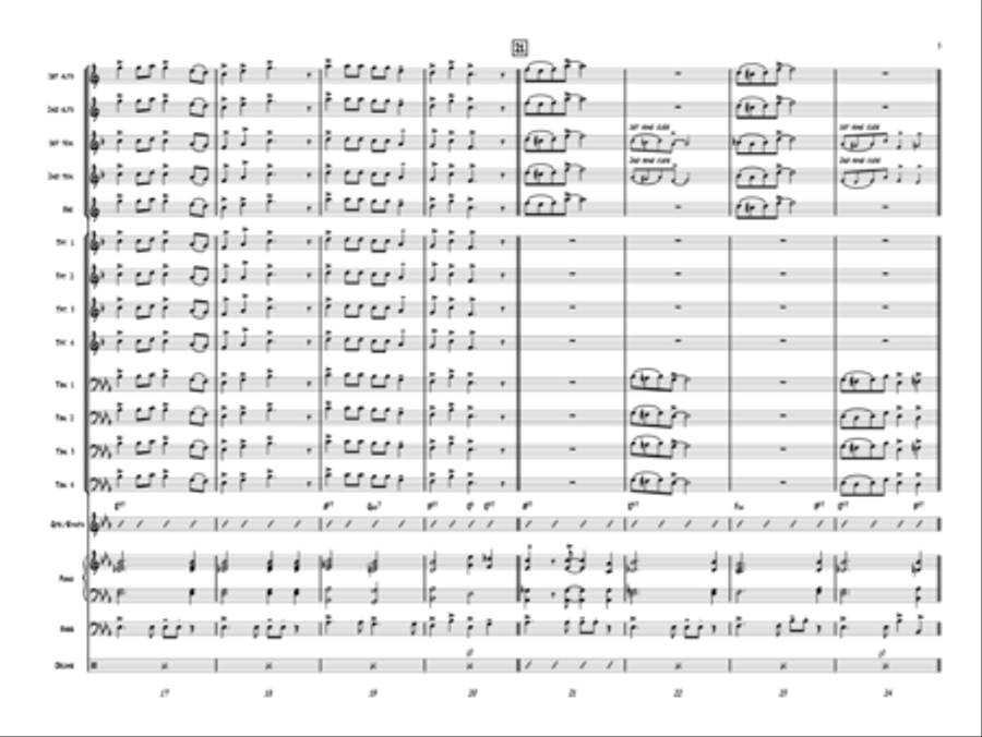 Santa Rocks the House! Jazz Ensemble scores gallery preview page 4