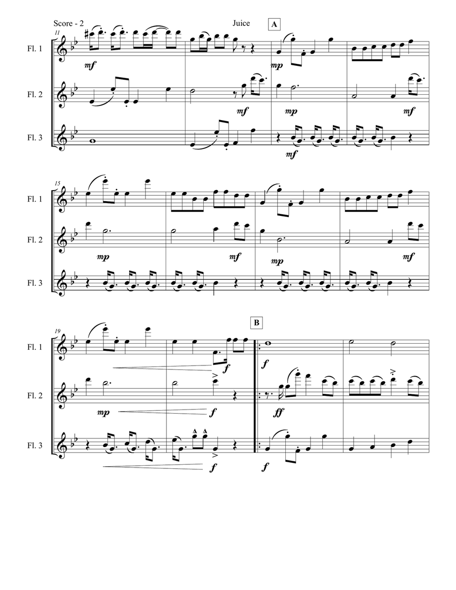 Juice Woodwind Trio scores gallery preview page 3