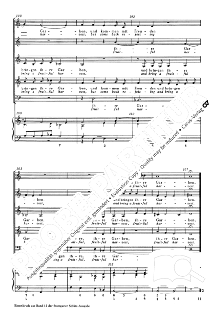 He who weeping soweth (Die mit Tranen saen) SSATB scores gallery preview page 12