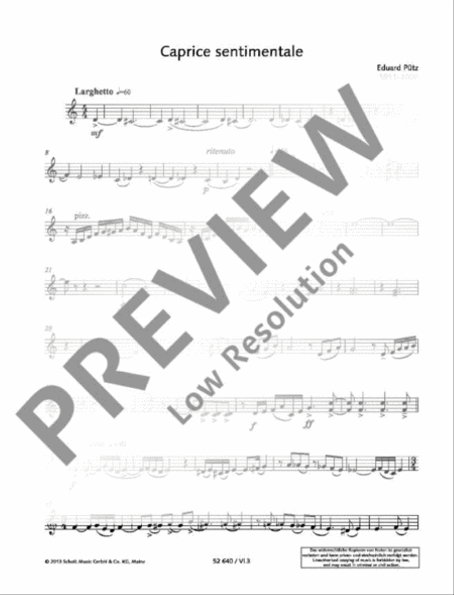 Caprice sentimentale Violin scores gallery preview page 16