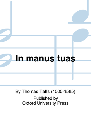 Book cover for In manus tuas
