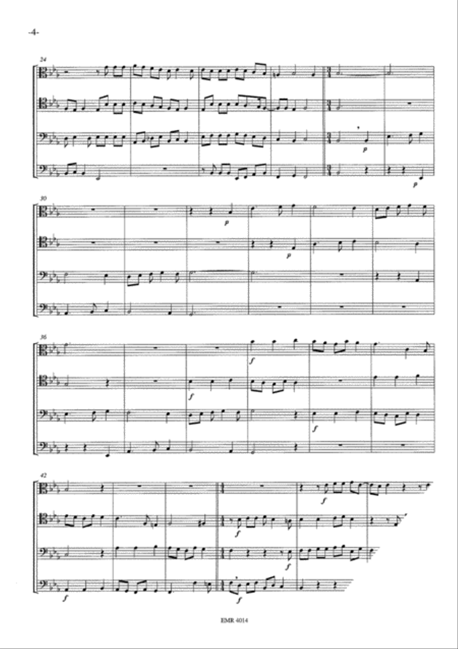 Ricercar del duodecimo tuono Trombone Quartet scores gallery preview page 7