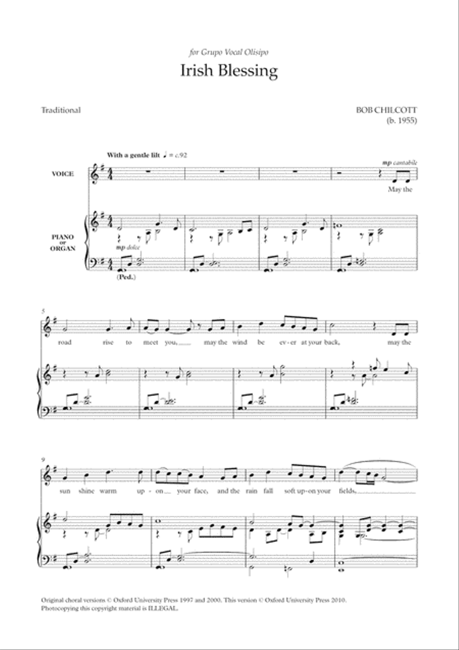 Irish Blessing (solo/high) High Voice scores gallery preview page 2