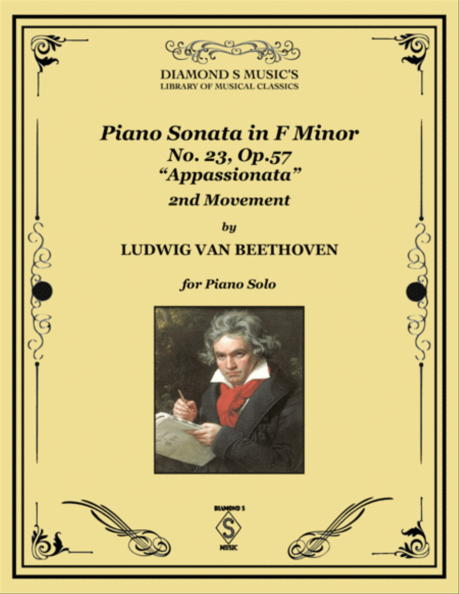 Piano Sonata No. 23, Op. 57 - APPASSIONATA - 2nd Movement - Beethoven Piano Solo scores gallery preview page 1