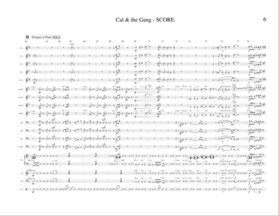Cal & the Gang (Jazz Band) Jazz Ensemble scores gallery preview page 6