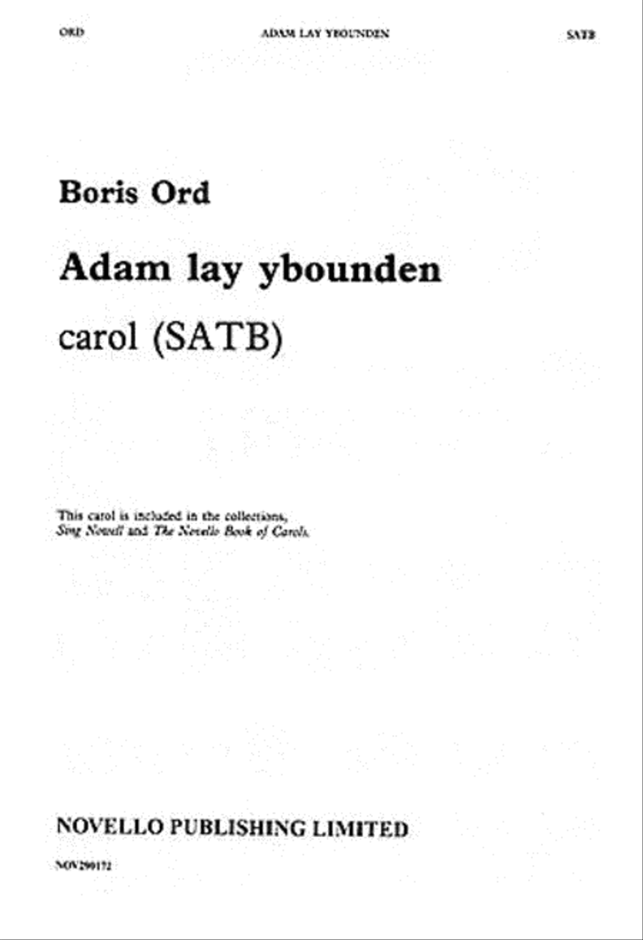 Adam Lay Ybounden 4-Part scores gallery preview page 1