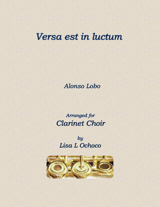 Versa est in luctum for Clarinet Choir