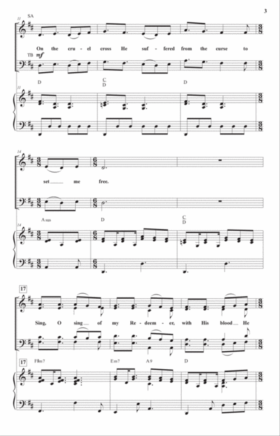 I Will Sing of My Redeemer (SATB) 4-Part scores gallery preview page 3