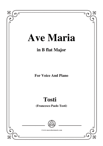 Tosti-Ave Maria in B flat Major,for Voice and Piano image number null