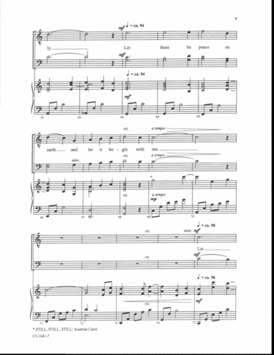 Let There Be Peace on Earth - TTBB TTBB scores gallery preview page 6