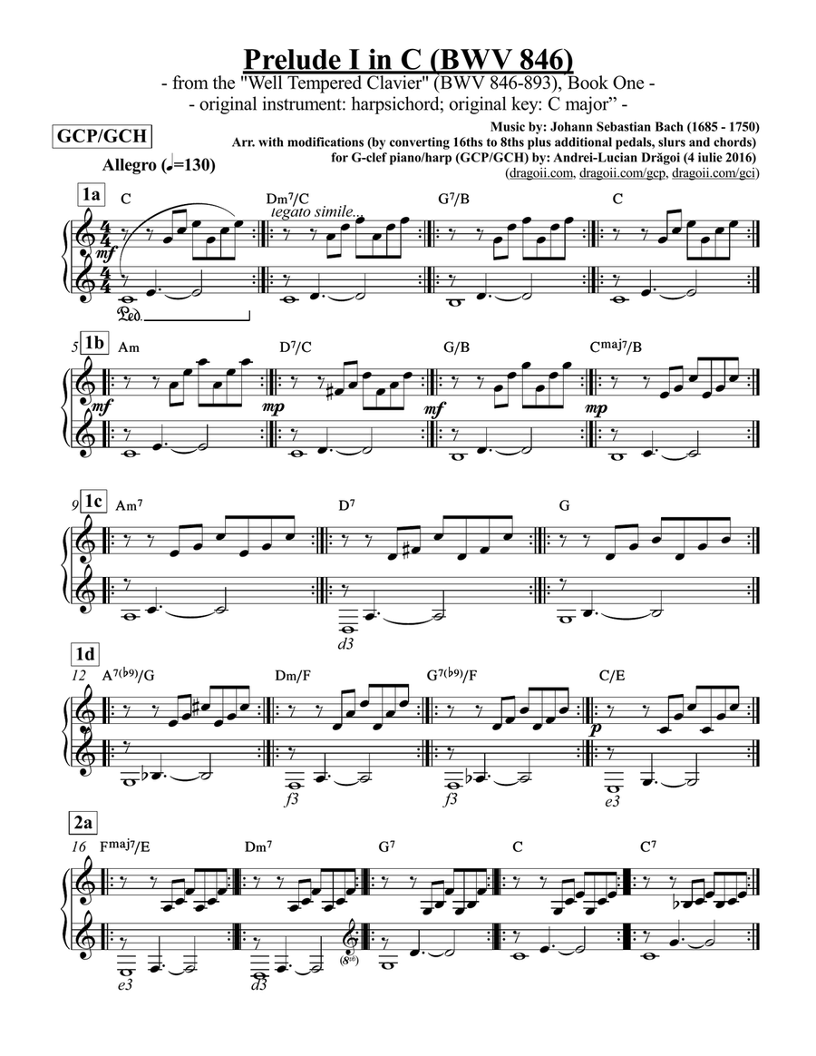 Bach (J.S.) - Prelude I in C (BWV 846) (from the 