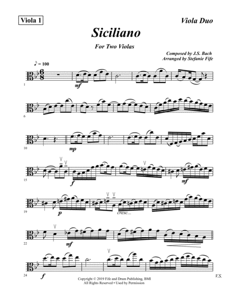 Bach Siciliano for Two Strings image number null