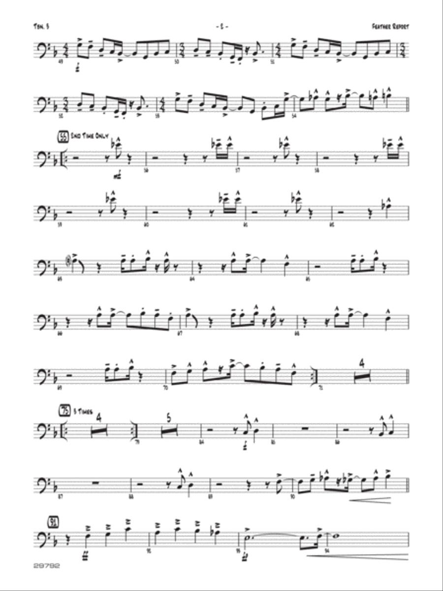 Feather Report: 3rd Trombone Jazz Ensemble scores gallery preview page 2