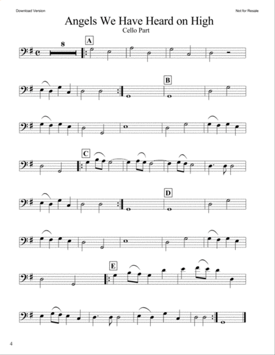 Christmas With Friends for Harp with Flute and Cello Small Ensemble scores gallery preview page 5