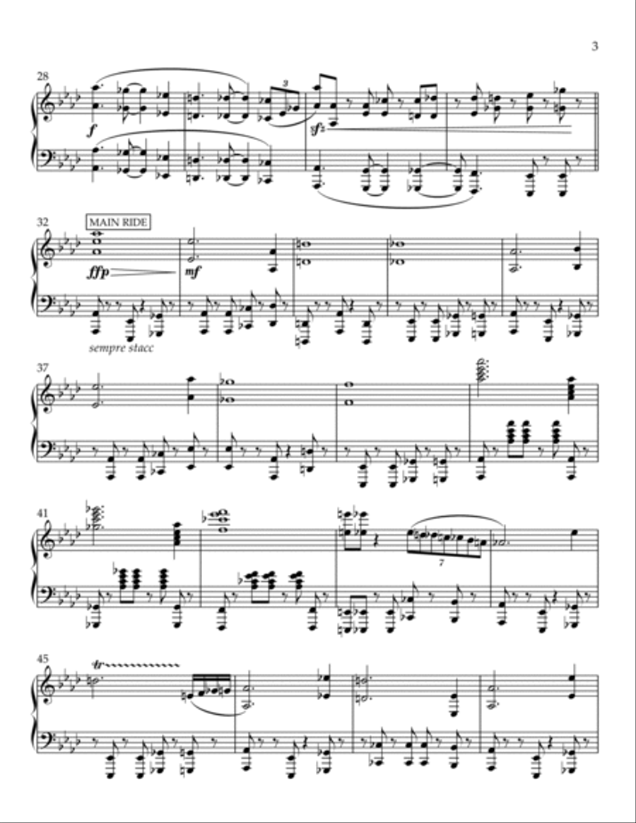 Space Mountain Score Piano Solo scores gallery preview page 3