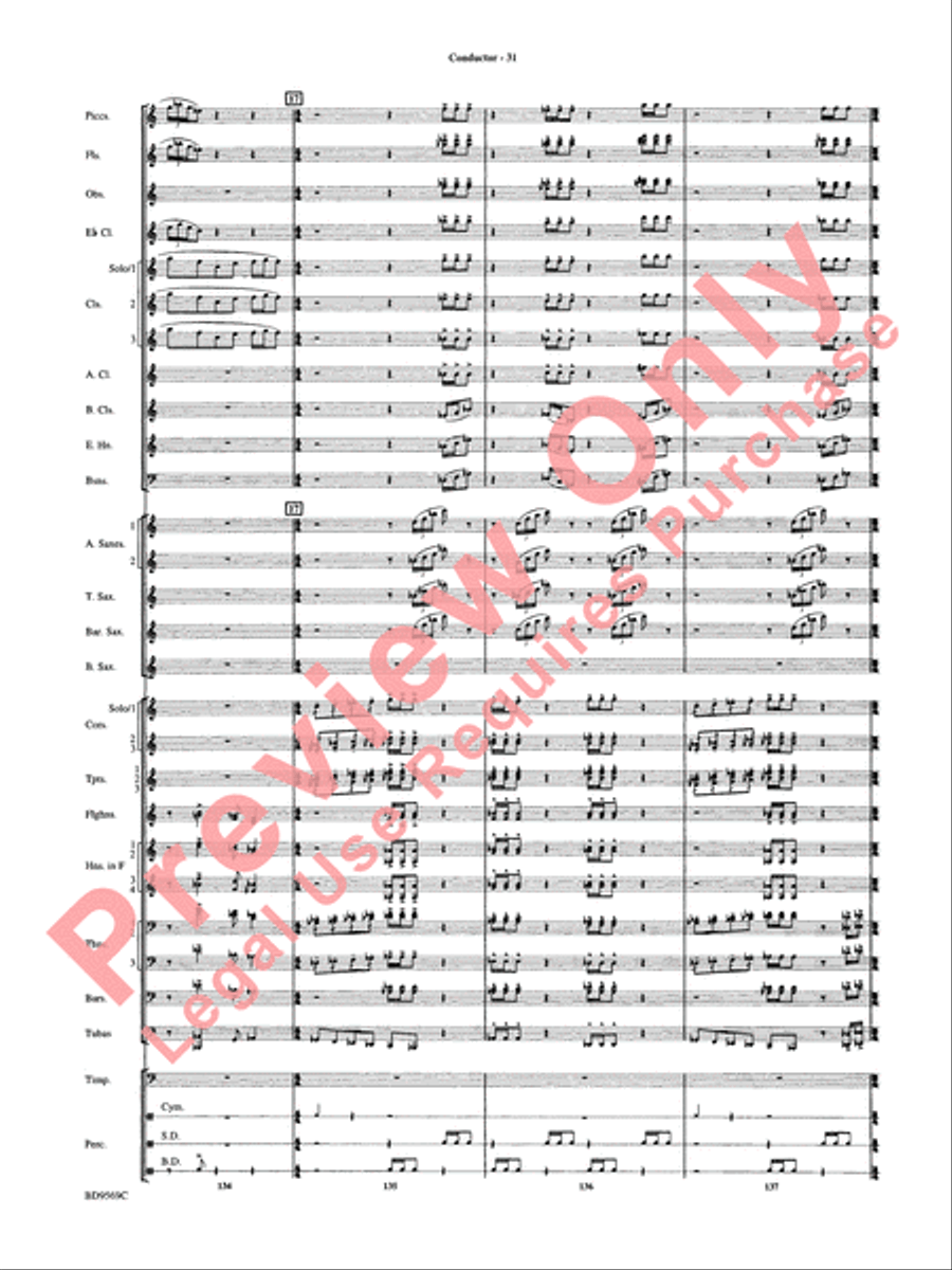 Jericho Concert Band scores gallery preview page 36