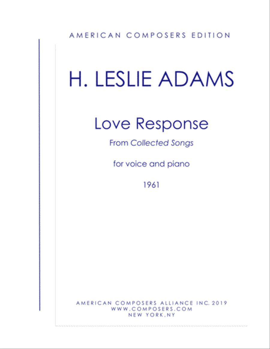 [Adams] Love Response (from Collected Songs) Voice scores gallery preview page 1