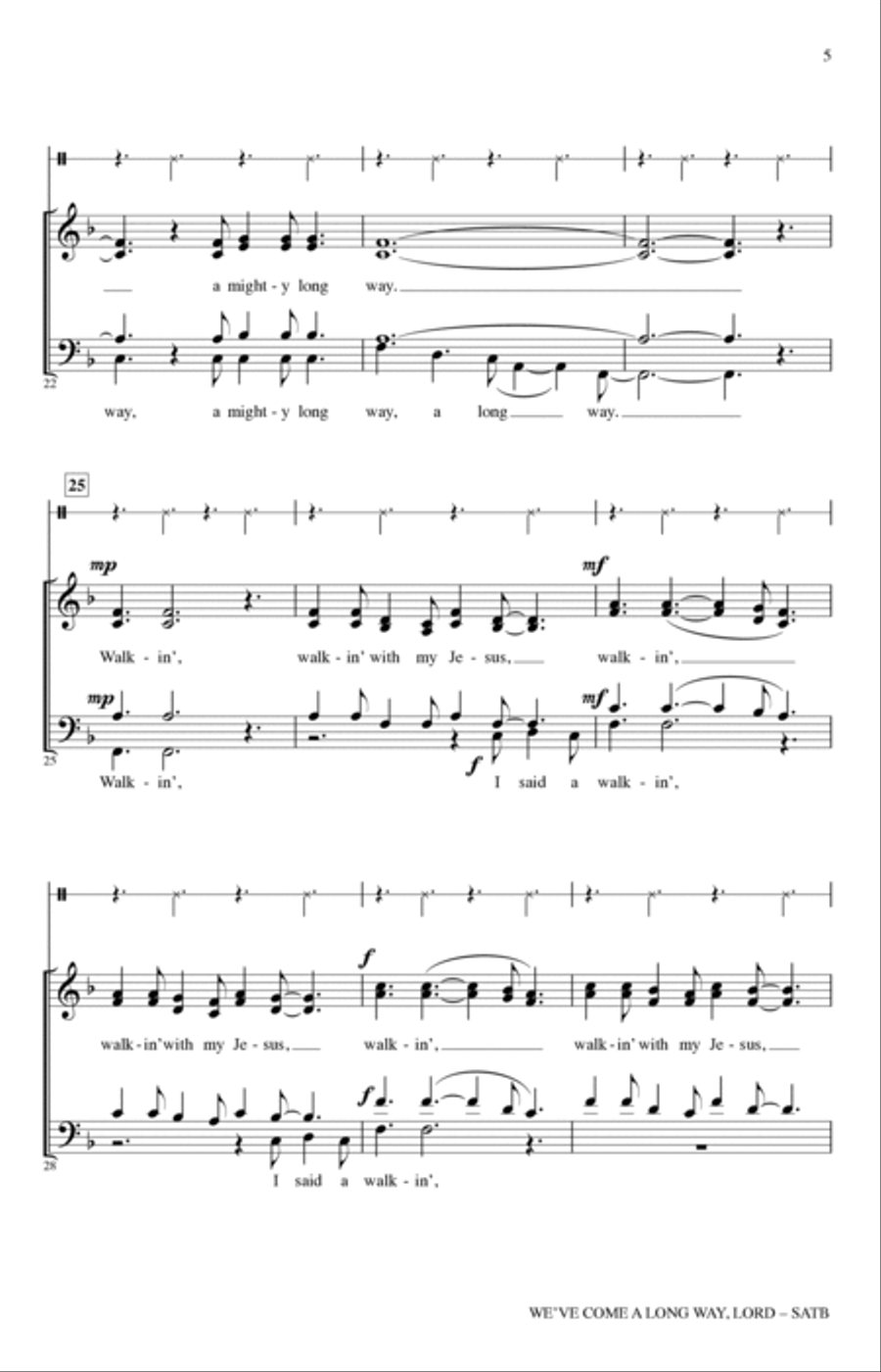 We've Come A Long Way, Lord (arr. John A. Behnke) 4-Part scores gallery preview page 3