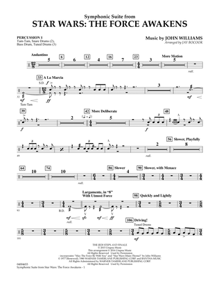 Symphonic Suite from Star Wars: The Force Awakens - Percussion 1