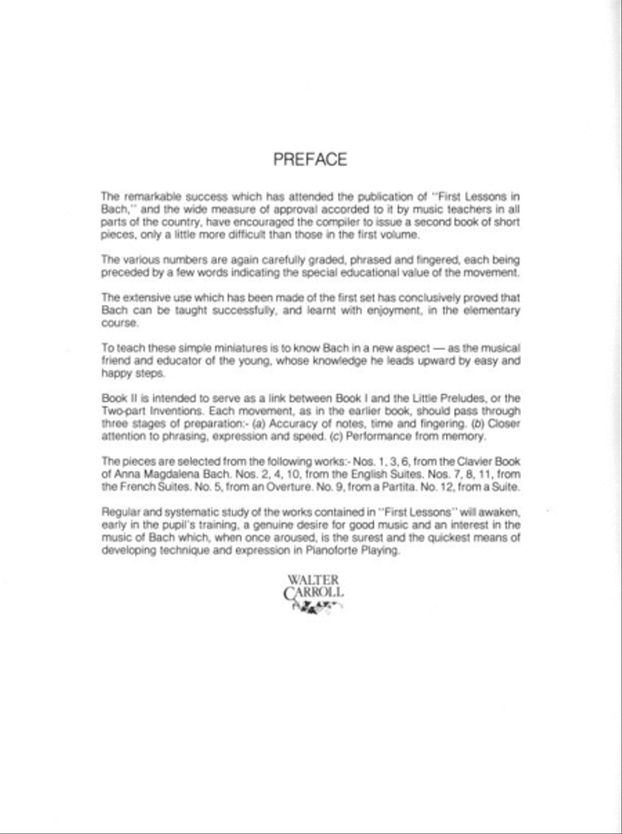First Lessons in Bach Book 2 Piano Solo scores gallery preview page 4
