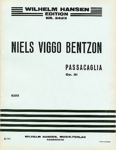 Niels Viggo Bentzon: Passacaglia for Piano, Op. 31