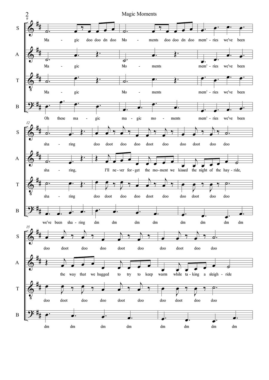 Magic Moments Magic Moments 4-Part scores gallery preview page 2