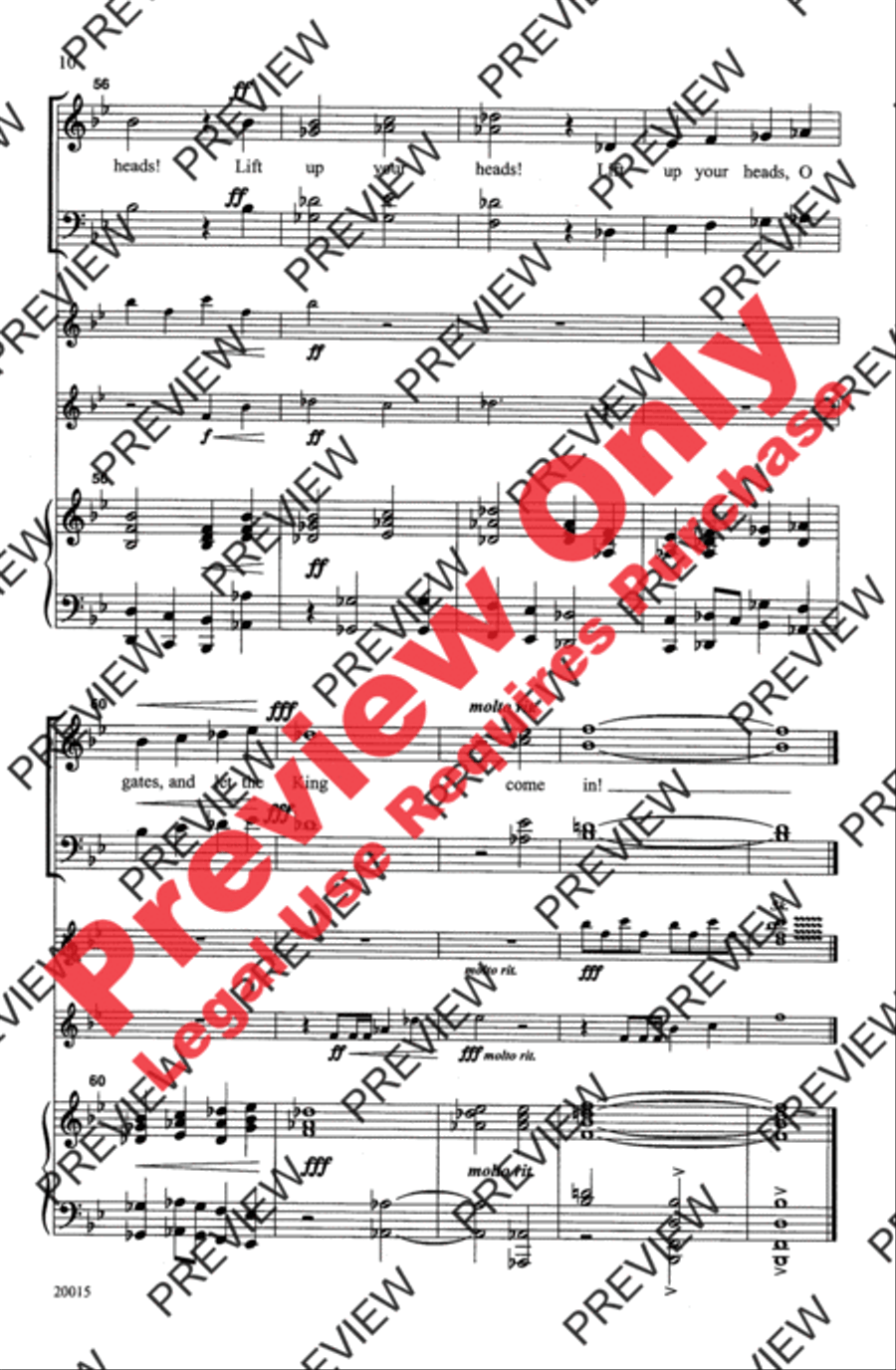 Let the King Come In! Let the King Come In! 4-Part scores gallery preview page 10