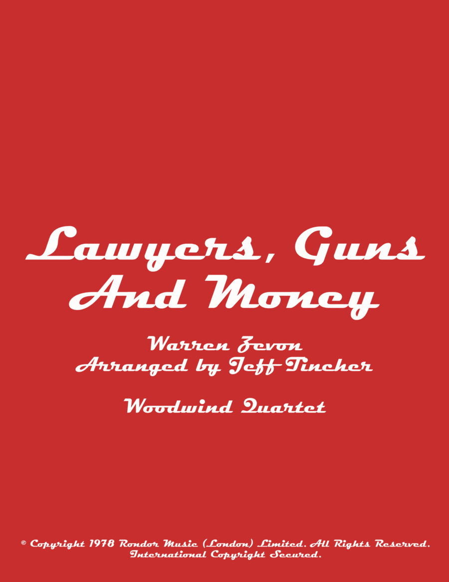 Lawyers, Guns And Money Woodwind Quartet scores gallery preview page 1