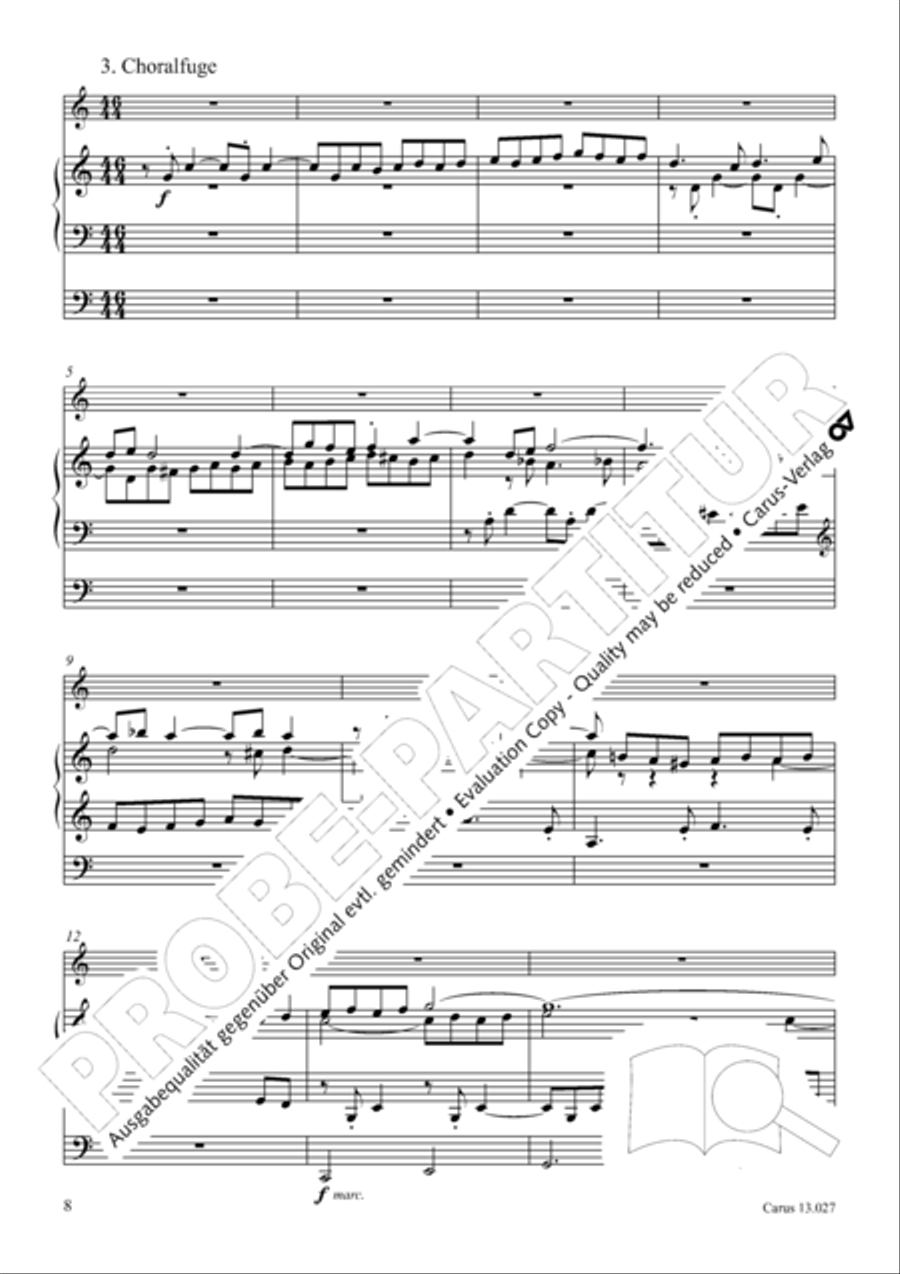 Wachet auf, ruft uns die Stimme Organ scores gallery preview page 9