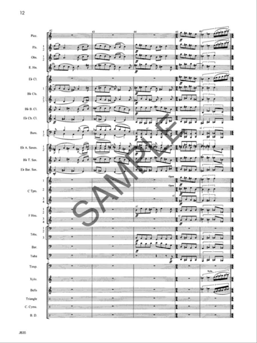 Aubrey Fanfare - Score Concert Band scores gallery preview page 11