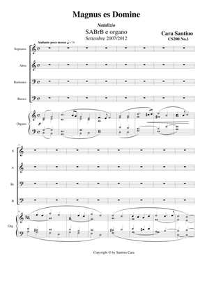 Magnus es Domine - Motet for Choir SABrB and organ