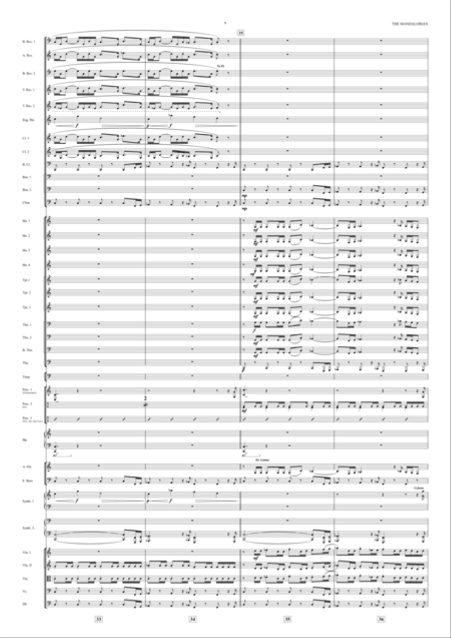 The Mandalorian (orchestral Version) Full Orchestra scores gallery preview page 5