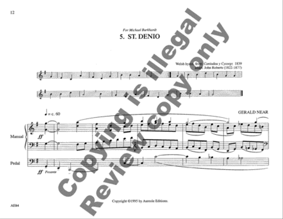 Choraleworks II Ten Chorale Preludes for Organ Organ Solo scores gallery preview page 9