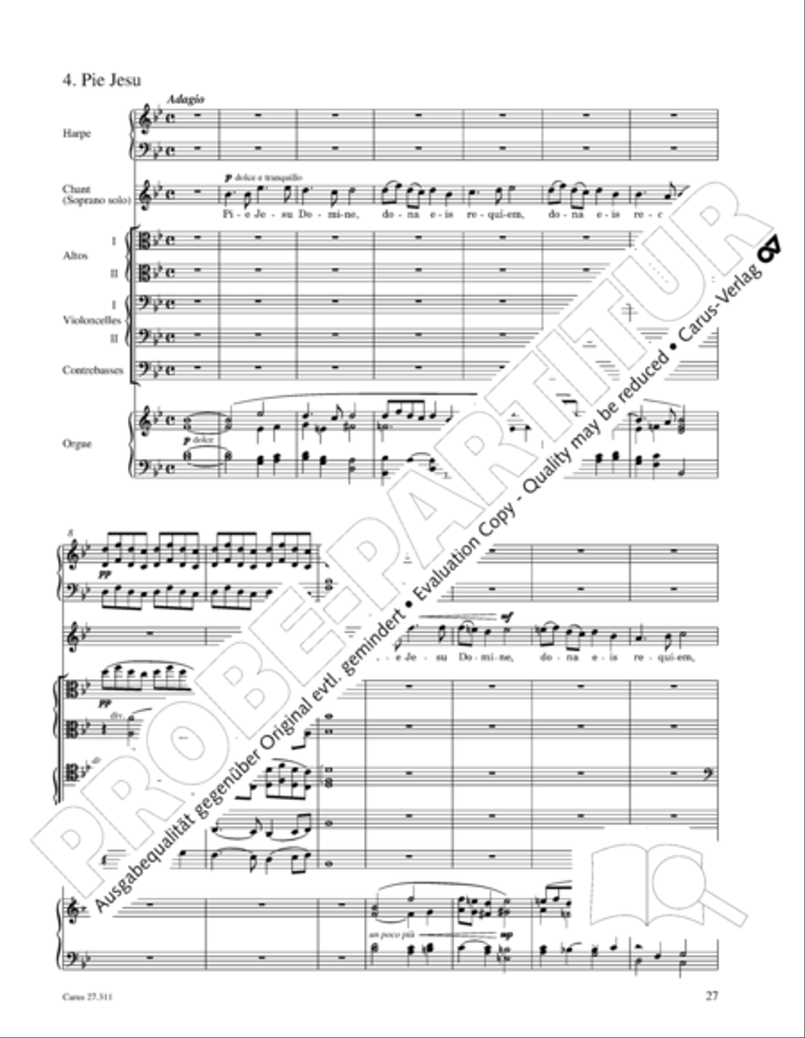 Requiem - church version (Requiem. Fassung mit kleinem Orchester) 4-Part scores gallery preview page 43