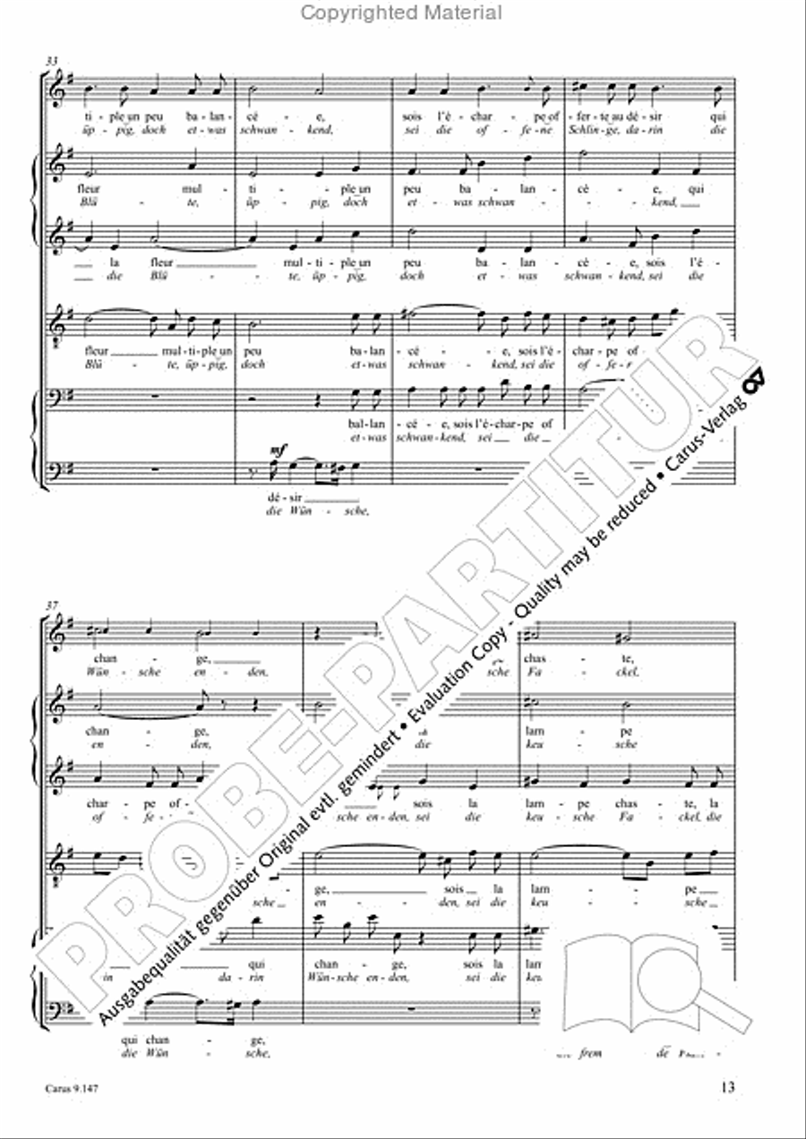 Gottwald/Faure: Deux Melodies Choir scores gallery preview page 14