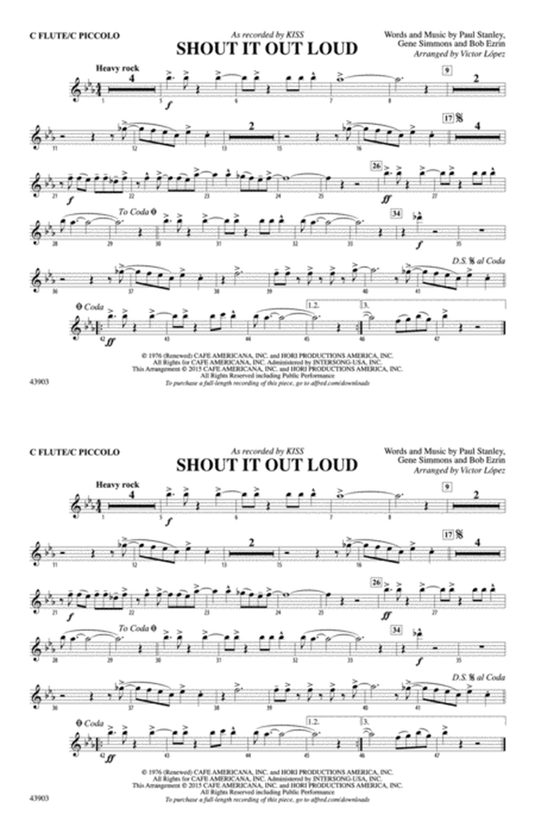 Shout It Out Loud: Flute